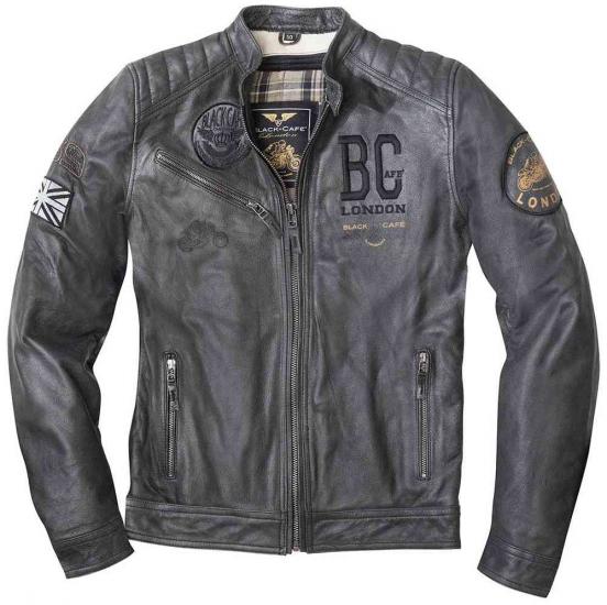 Black-Cafe London Rocka Motorcycle Leather Jacket